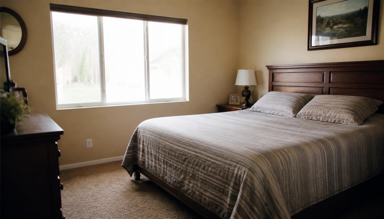 Bedroom after cleaning by Bella's Cleaning